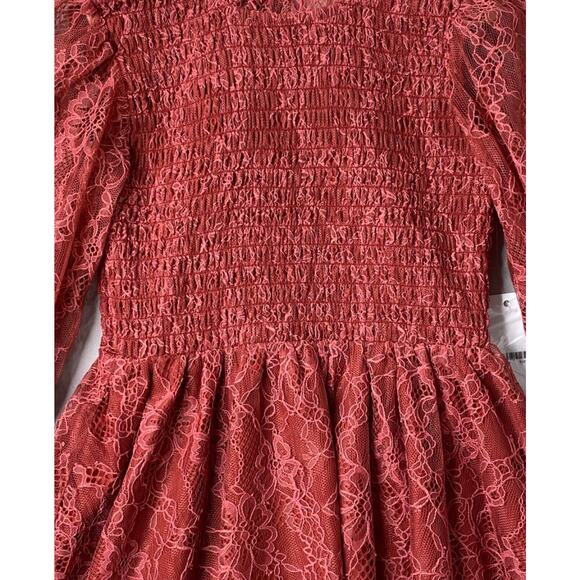 Rachel Parcell Smock Front Floral Lace Party Dress NWT Girls 4 Yrs - Picture 2 of 4